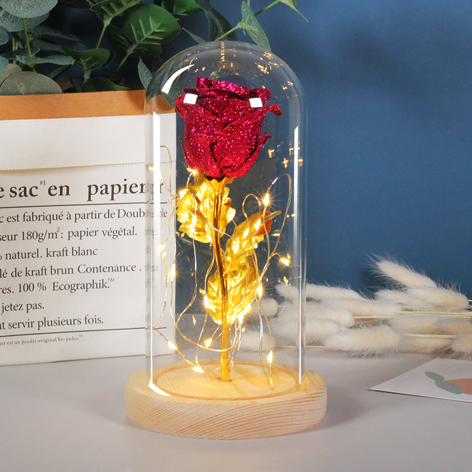 Romantic LED Glass Dome Gift - Enchanting Eternal Rose Light 💐