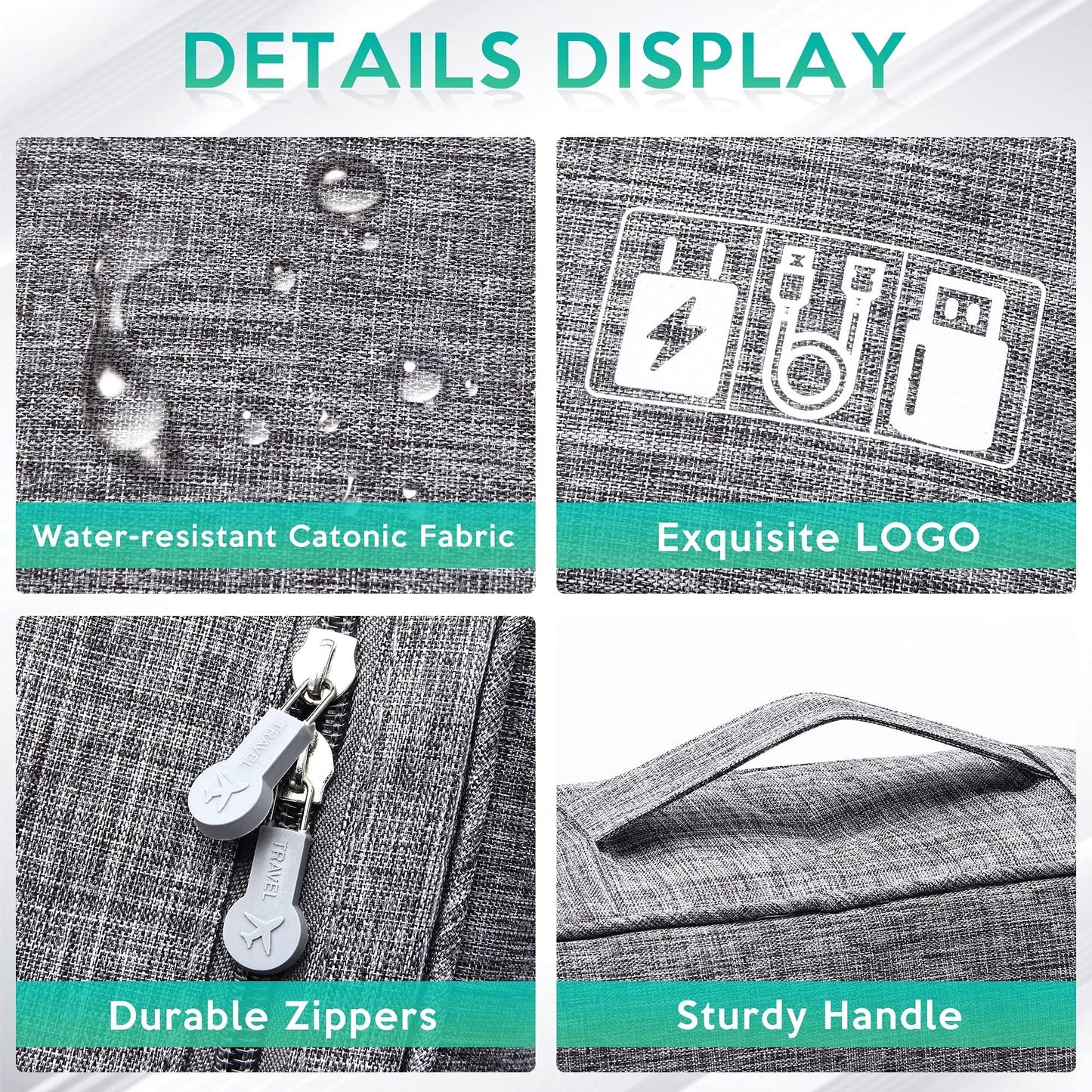 Electronics Organizer Travel Cable Bag โ Waterproof & Portable Storage Case