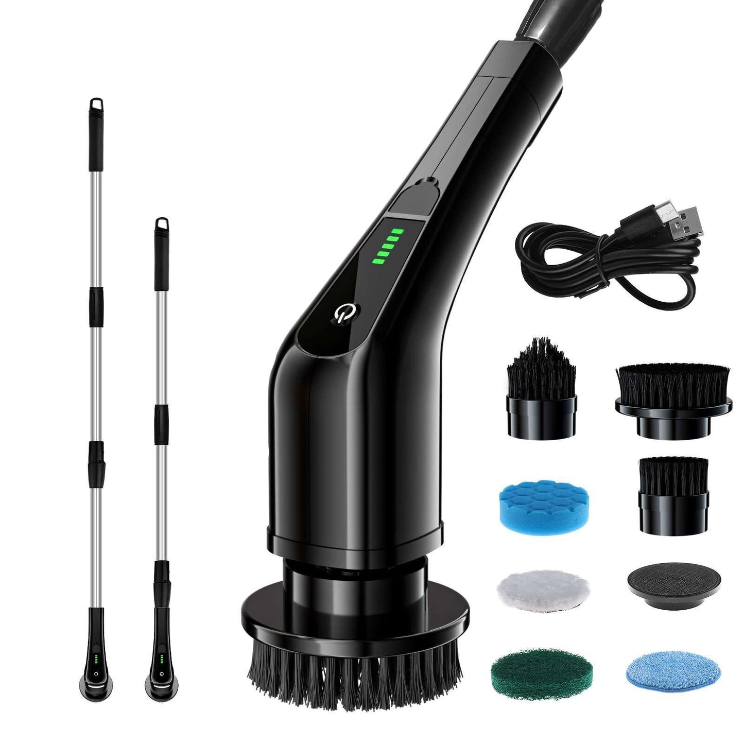 Electric Cleaning Brush 4‑in‑1 Spinning Scrubber – Cordless Cleaning Tool