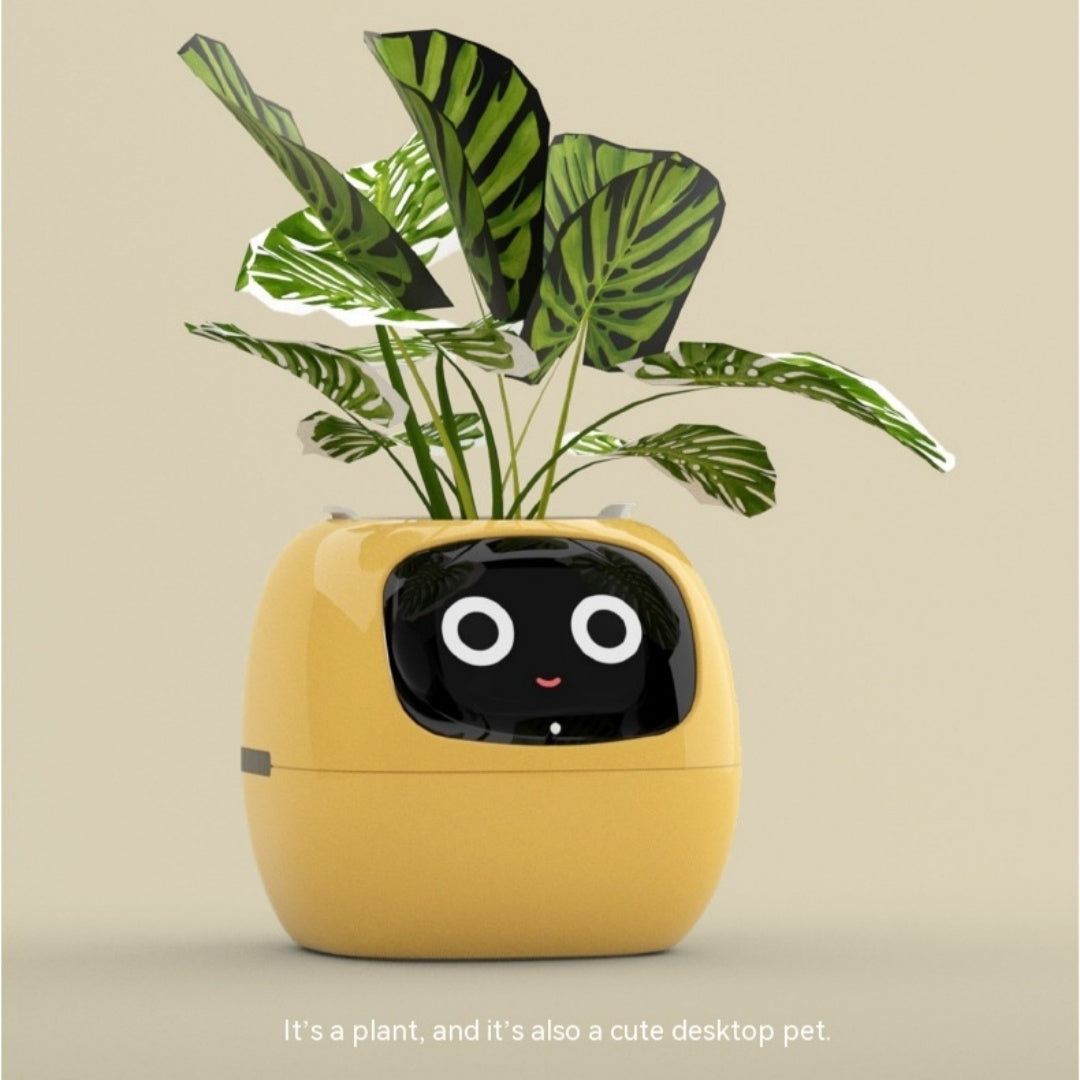 Smart Planter with 49+ AI Expressions & 7 Smart Sensors – Interactive AI Plant Pot