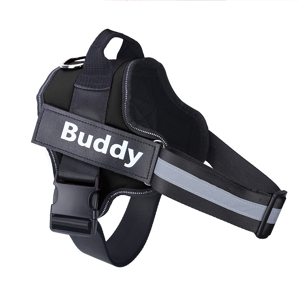 Personalized No‑Pull Reflective Dog Harness with Adjustable Fit & Custom Name Patch