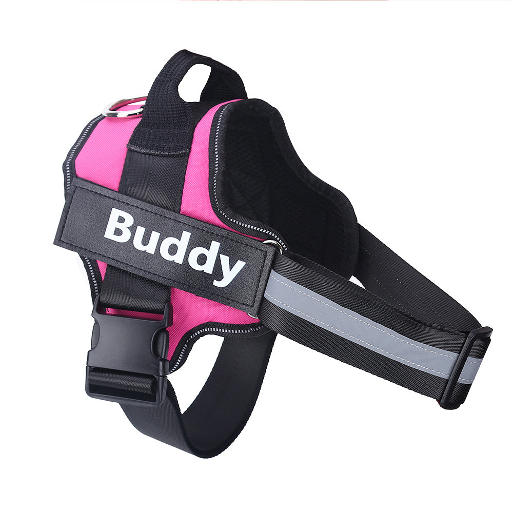 Personalized No‑Pull Reflective Dog Harness with Adjustable Fit & Custom Name Patch