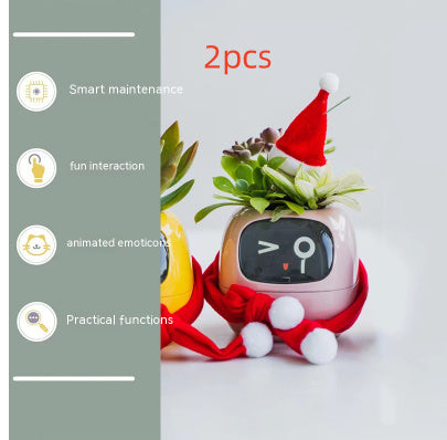 Smart Planter with 49+ AI Expressions & 7 Smart Sensors – Interactive AI Plant Pot