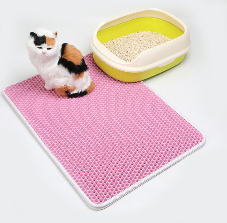 Double-Layer EVA Cat Litter Mat – Waterproof, Non‑Slip, High-Efficiency Litter Trap