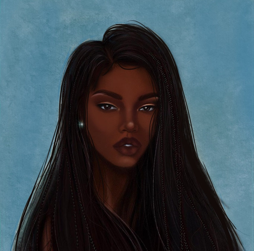 Graffiti African Girl Shower Curtain – Bold Hip-Hop Urban Art for Bathroom Decor