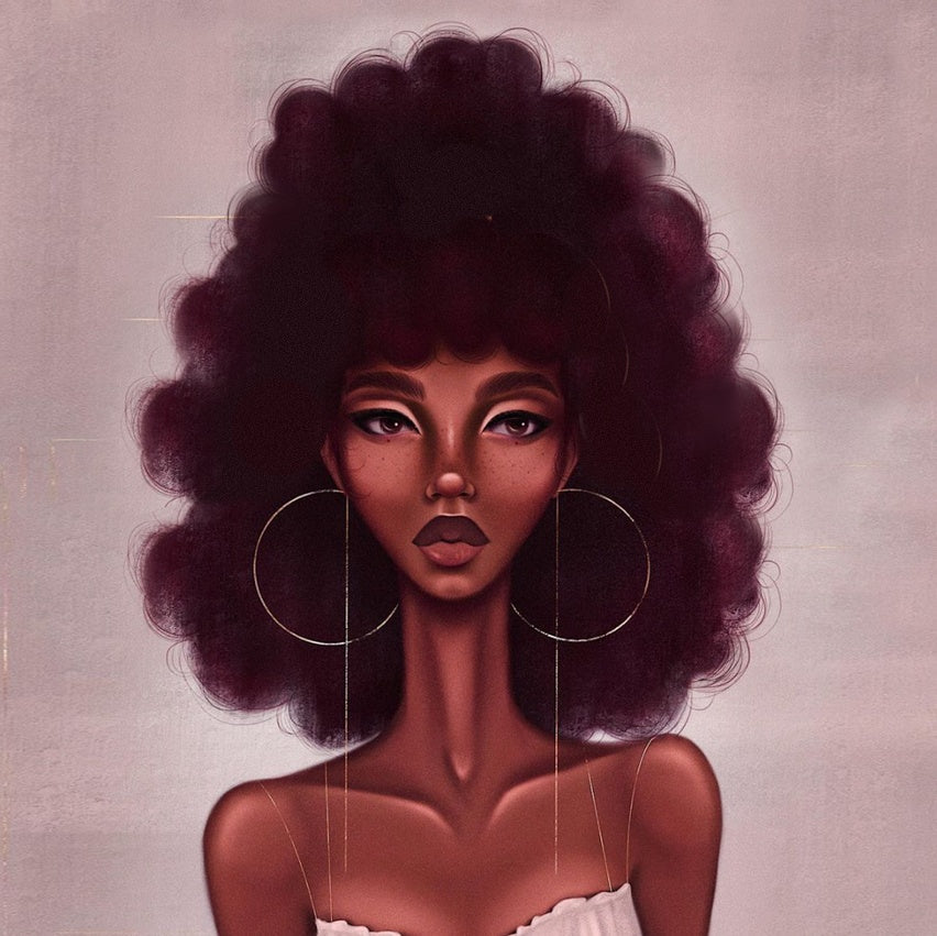 Graffiti African Girl Shower Curtain – Bold Hip-Hop Urban Art for Bathroom Decor