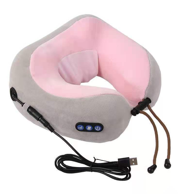U-Shaped Electric Neck Massager Pillow – Heated Shiatsu Relief