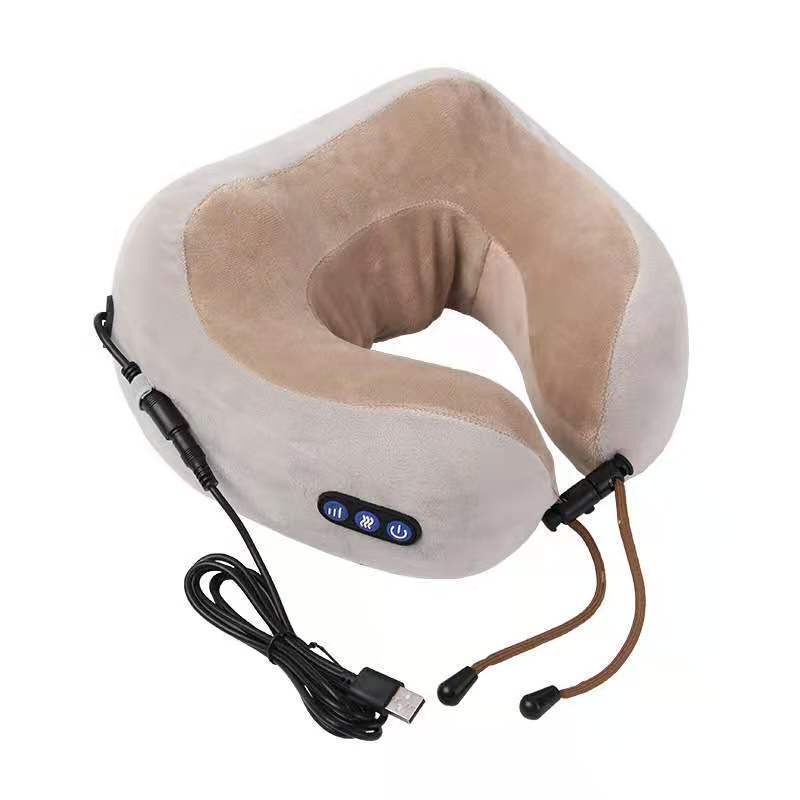 U-Shaped Electric Neck Massager Pillow – Heated Shiatsu Relief