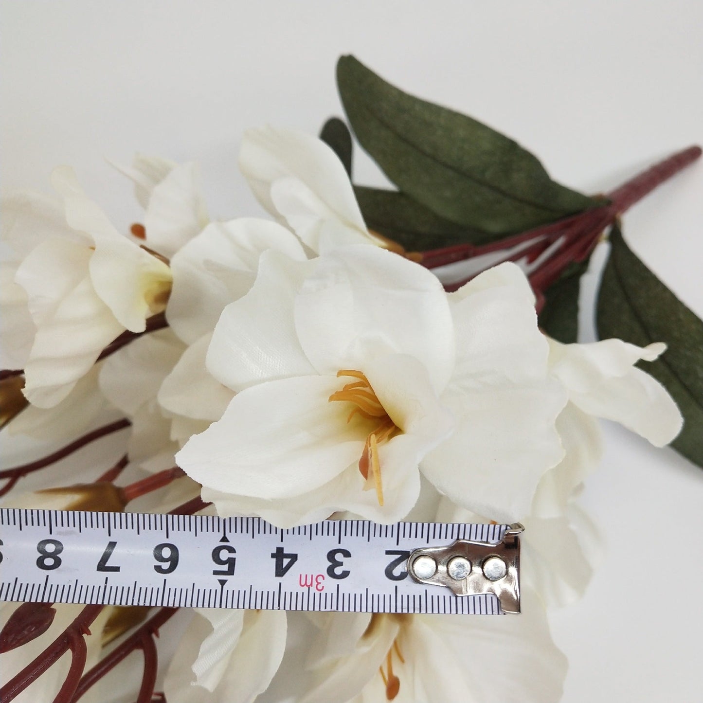 Elegant Magnolia & Freesia Artificial Flower Stem – 45 cm Wedding & Home Décor