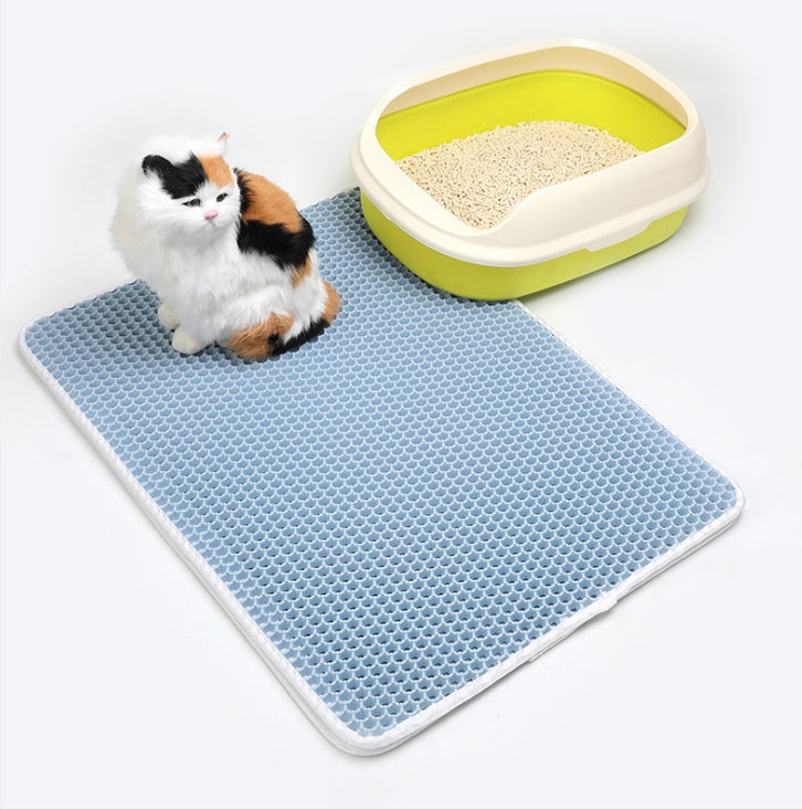 Double-Layer EVA Cat Litter Mat – Waterproof, Non‑Slip, High-Efficiency Litter Trap