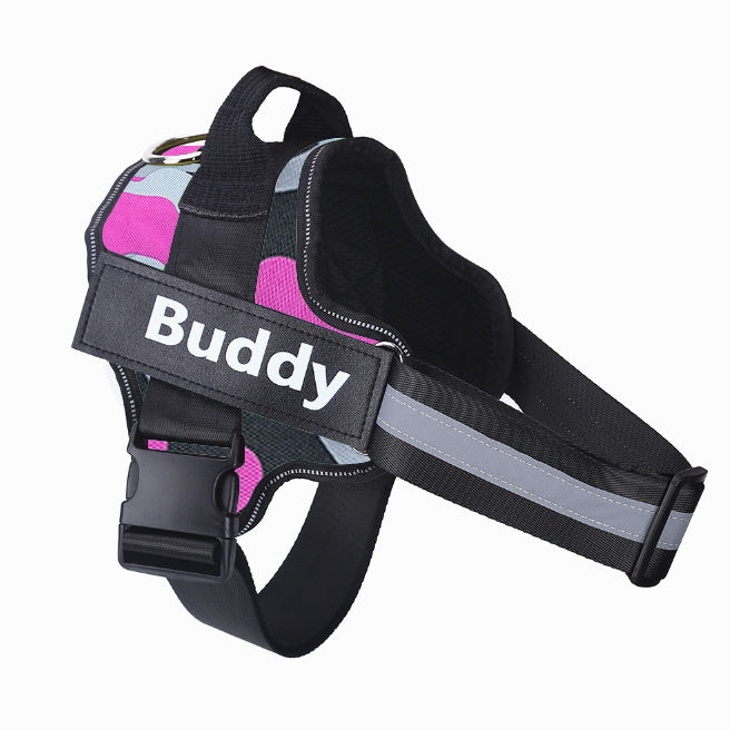 Personalized No‑Pull Reflective Dog Harness with Adjustable Fit & Custom Name Patch