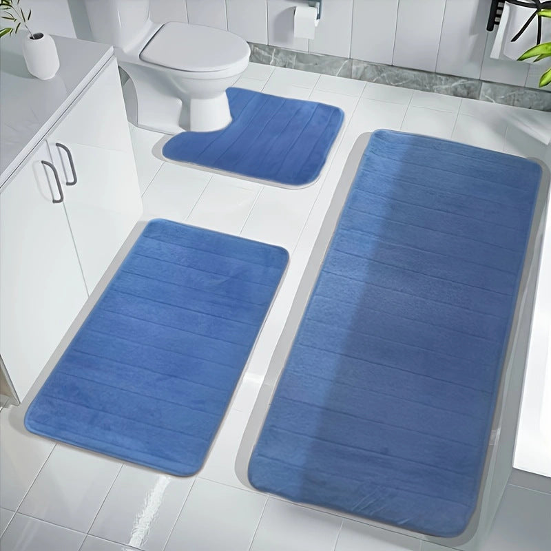 Premium Non‑Slip 3‑Piece Bathroom Rug Set 🚿