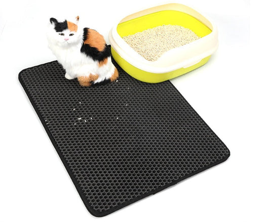 Double-Layer EVA Cat Litter Mat – Waterproof, Non‑Slip, High-Efficiency Litter Trap