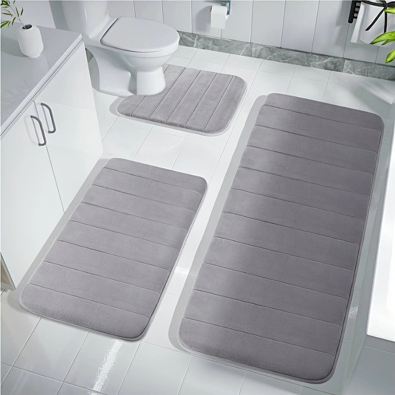 Premium Non‑Slip 3‑Piece Bathroom Rug Set 🚿