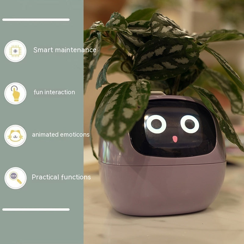 Smart Planter with 49+ AI Expressions & 7 Smart Sensors – Interactive AI Plant Pot
