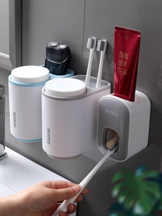 Automatic Toothpaste Dispenser Set – Wall Mounted Storage for Bathroom