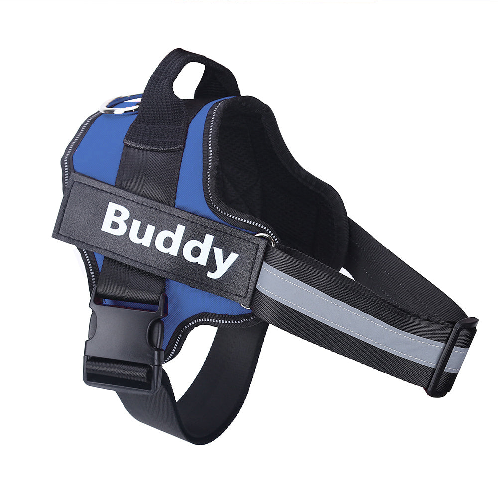 Personalized No‑Pull Reflective Dog Harness with Adjustable Fit & Custom Name Patch