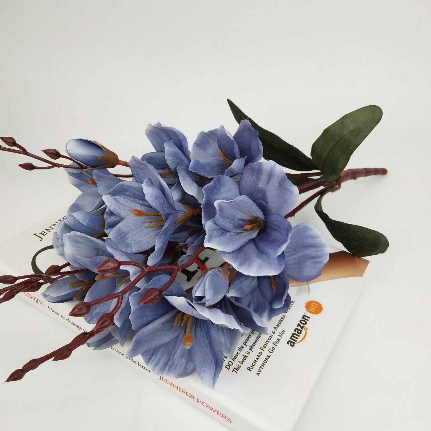 Elegant Magnolia & Freesia Artificial Flower Stem – 45 cm Wedding & Home Décor