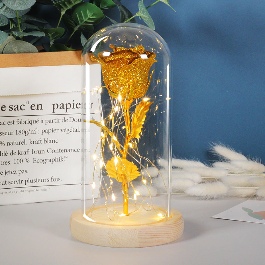 Romantic LED Glass Dome Gift - Enchanting Eternal Rose Light 💐