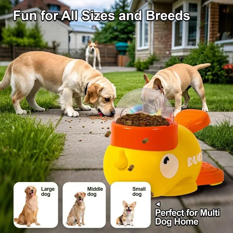Cartoon Duck Dog Puzzle Feeder – Interactive Slow Feeder Toy