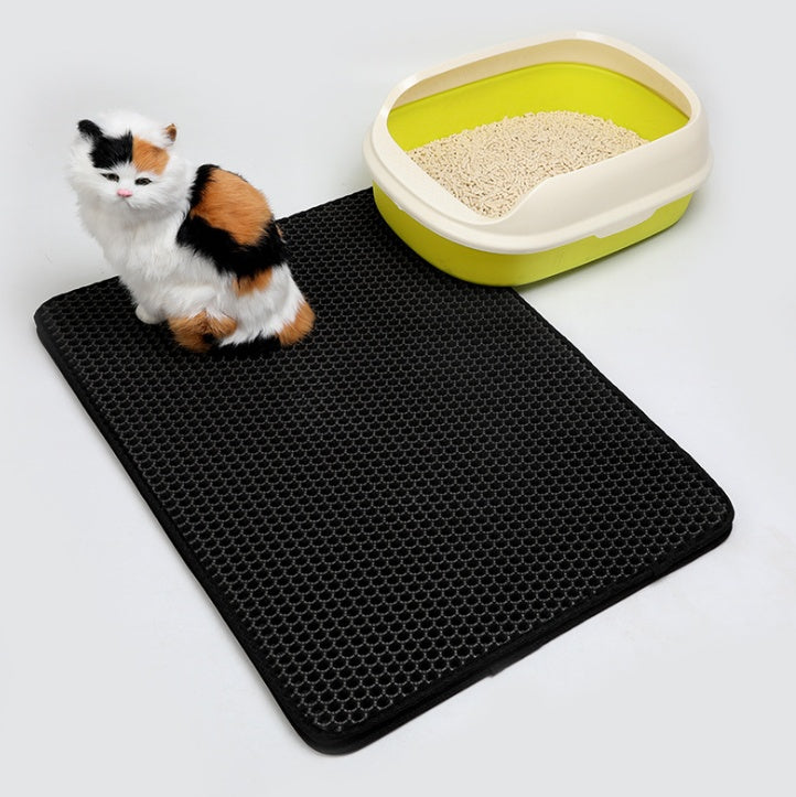 Double-Layer EVA Cat Litter Mat – Waterproof, Non‑Slip, High-Efficiency Litter Trap