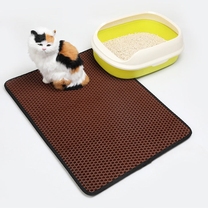 Double-Layer EVA Cat Litter Mat – Waterproof, Non‑Slip, High-Efficiency Litter Trap