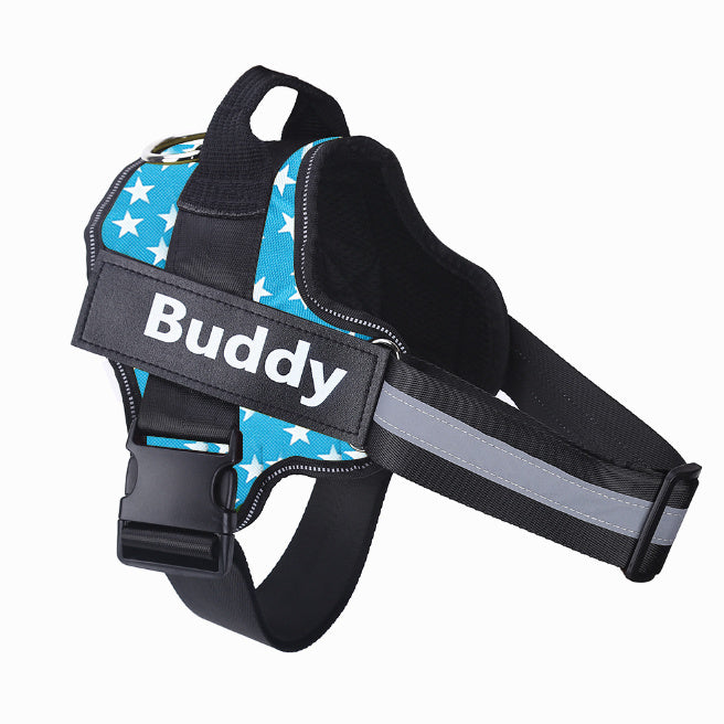 Personalized No‑Pull Reflective Dog Harness with Adjustable Fit & Custom Name Patch