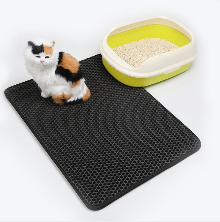 Double-Layer EVA Cat Litter Mat – Waterproof, Non‑Slip, High-Efficiency Litter Trap