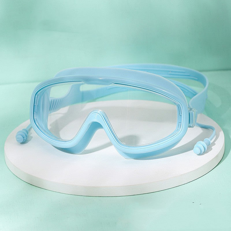 Swimming Goggles – Large Frame Waterproof Anti‑Fog HD Vision