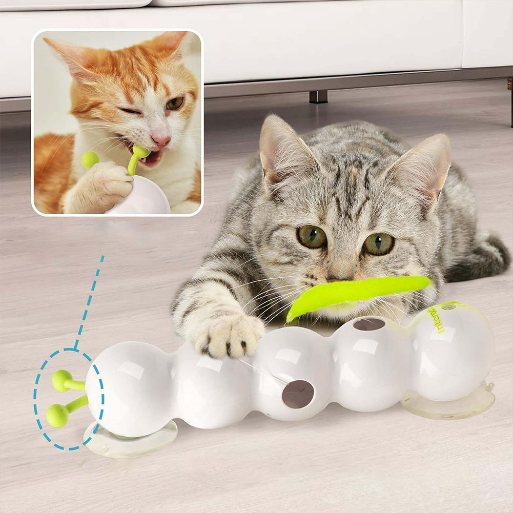 Interactive Rechargeable Motion-Activated Cat Toy with Fluffy Tail & Sound