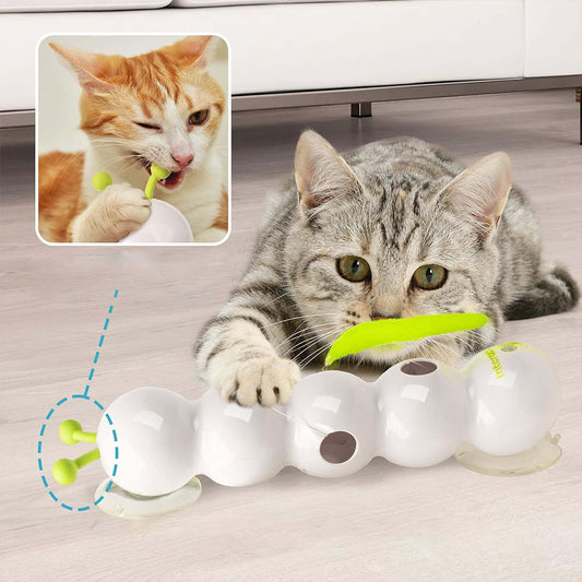 Interactive Rechargeable Motion-Activated Cat Toy with Fluffy Tail & Sound