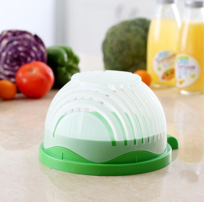 Creative Salad Cutter Bowl – Safe Fruit & Veg Vegetable Chopper with Built‑In Strainer