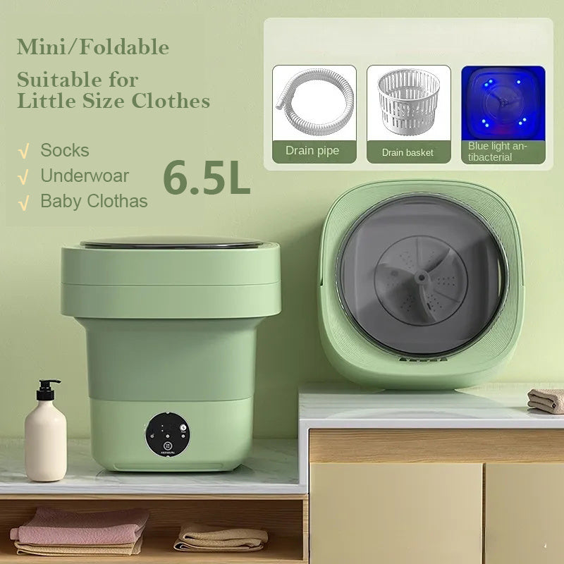 Mini Foldable Portable Washing Machine – Compact, Big‑Capacity Spinner