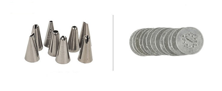 Stainless Cookie Press – 20 Discs + 4 Icing Tips, Easy‑Press