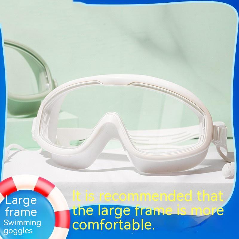 Swimming Goggles – Large Frame Waterproof Anti‑Fog HD Vision