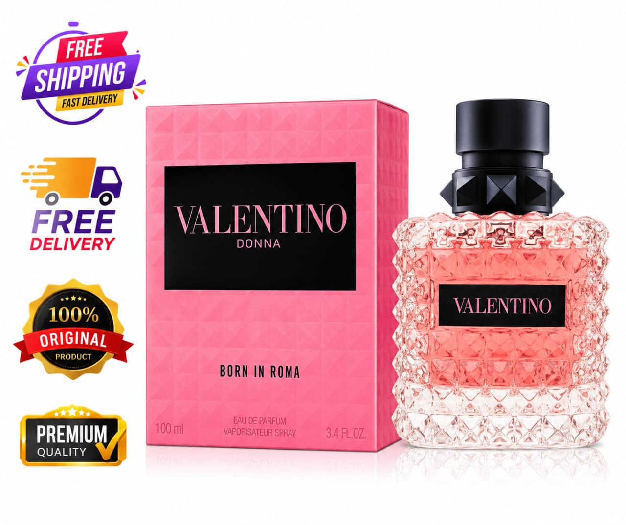 Valentino Donna Born In Roma Eau de Parfum for Women 3.4 Oz / 100mL