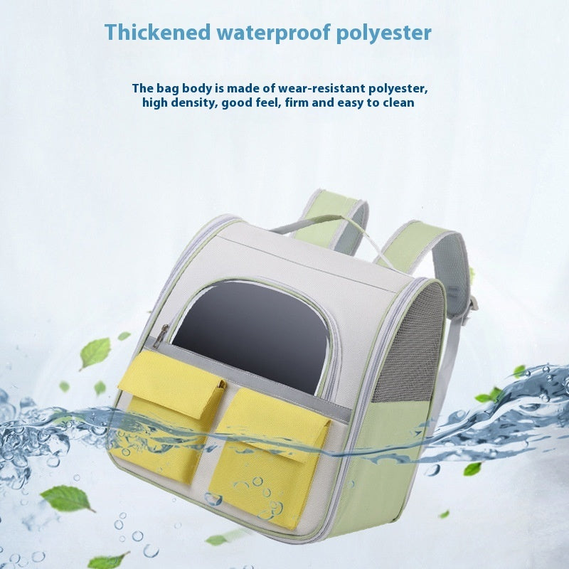 Large Capacity Pet Carrier – Transparent Canvas Cat Backpack