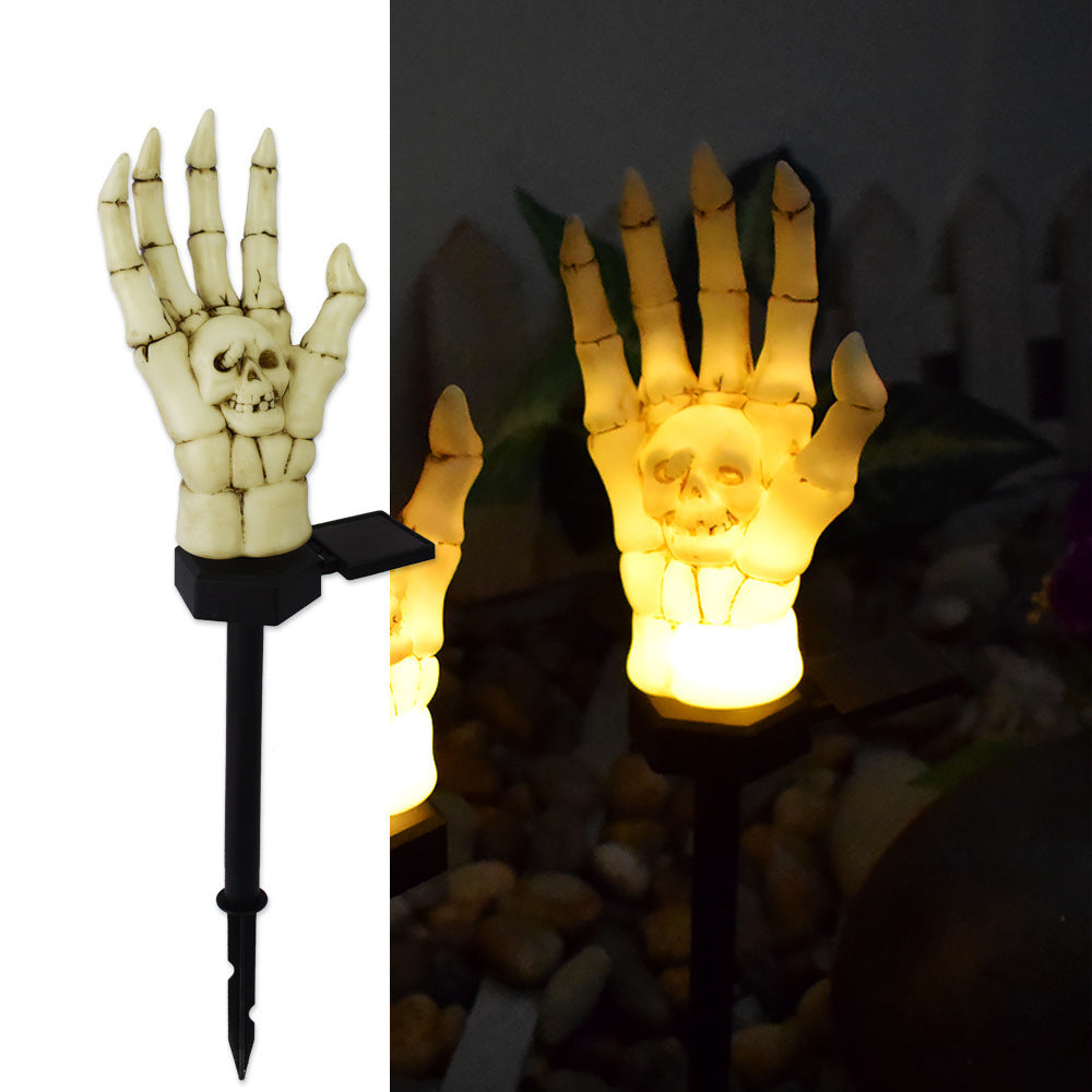 Solar Ghost Hand Courtyard Light – Waterproof Halloween Pathway Stake with LED Glow