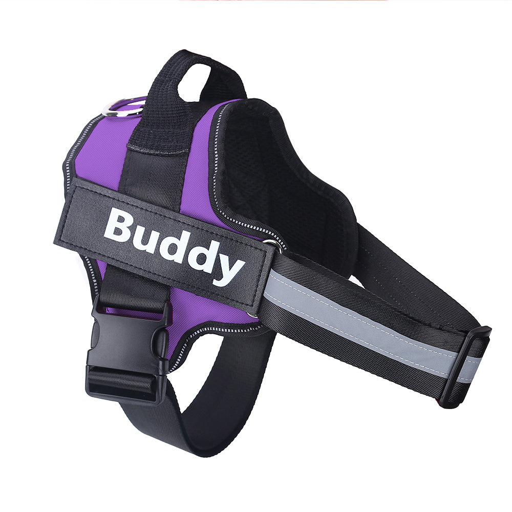 Personalized No‑Pull Reflective Dog Harness with Adjustable Fit & Custom Name Patch