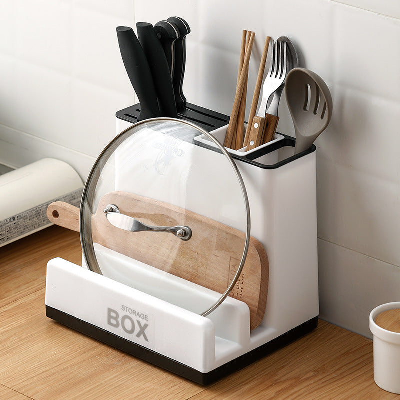 Tableware Knife Rack Storage — Space‑Saving Plastic Kitchen Holder