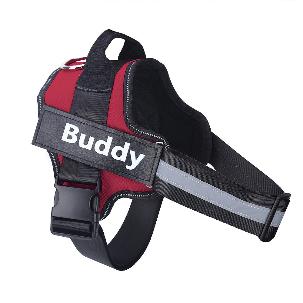 Personalized No‑Pull Reflective Dog Harness with Adjustable Fit & Custom Name Patch