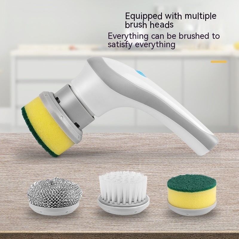 4‑in‑1 Cordless Electric Spinning Scrubber – USB Rechargeable Multi-Head Cleaning Brush