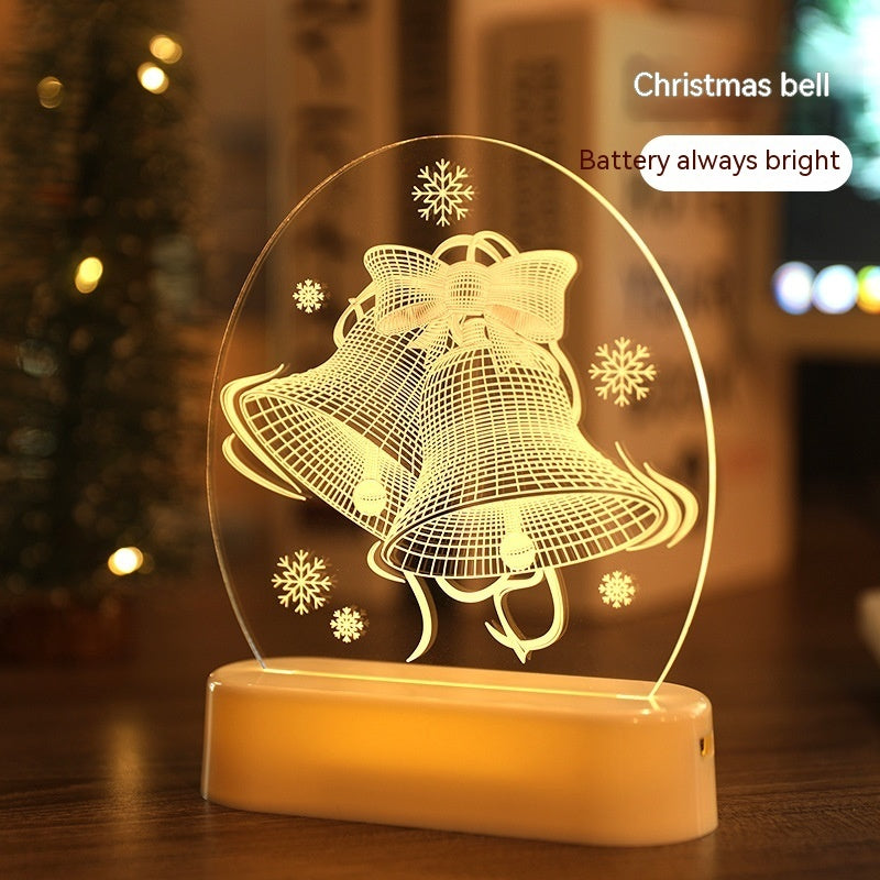 LED Rotating Snow Globe Night Light – Christmas Table Decoration with Light-Up Water & Glitter Effect
