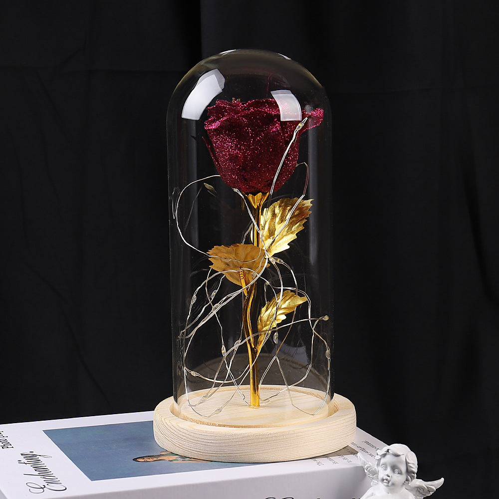 Romantic LED Glass Dome Gift - Enchanting Eternal Rose Light 💐