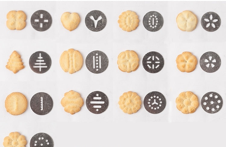 Stainless Cookie Press – 20 Discs + 4 Icing Tips, Easy‑Press