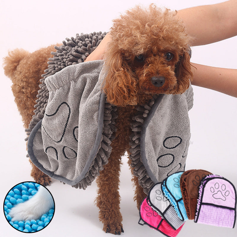Super-Absorbent Microfiber Pet Bathrobe – Quick-Dry Towel for Dogs & Cats