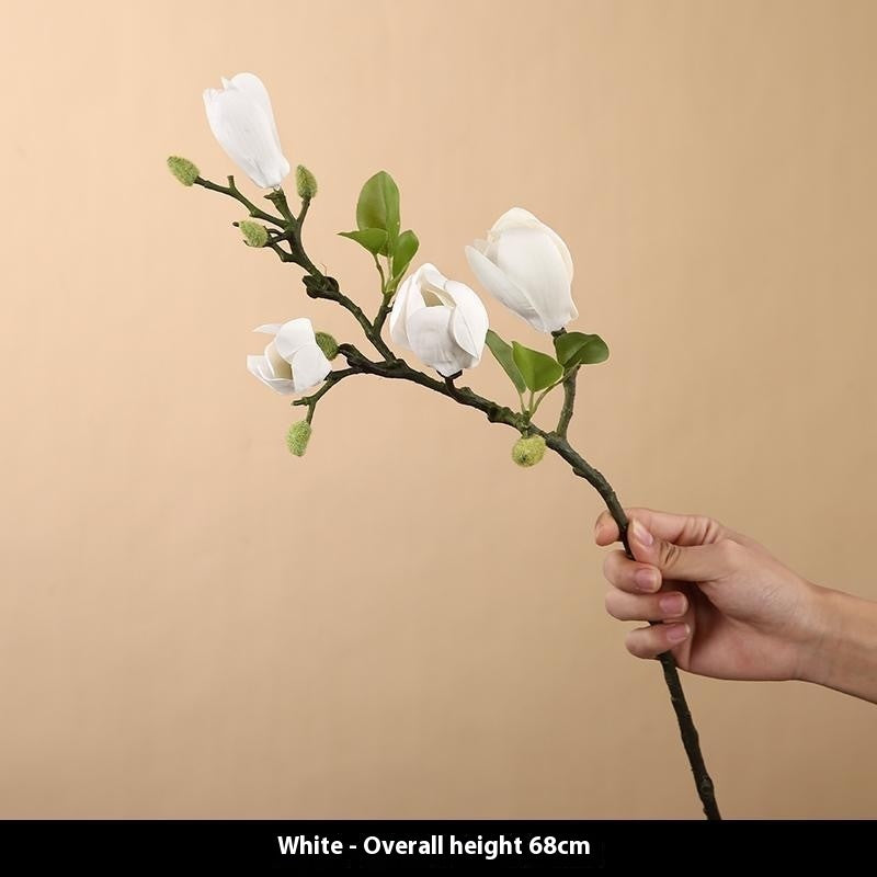 Premium Artificial Magnolia Flower Arrangement – Everlasting Silk Magnolia Décor