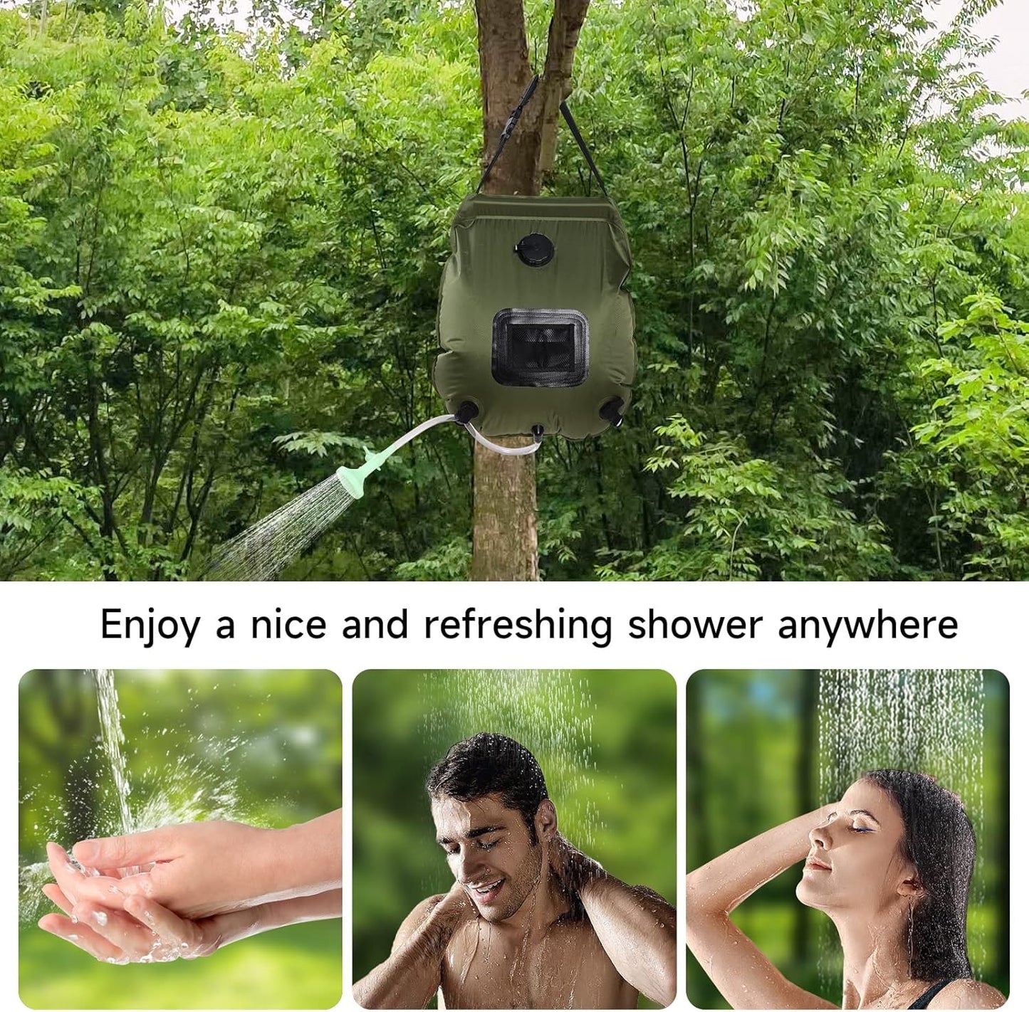 Warm Outdoor Bath Anywhere – Solar Shower Bag 20 L 🏕️