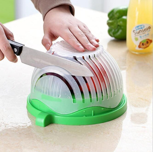 Creative Salad Cutter Bowl – Safe Fruit & Veg Vegetable Chopper with Built‑In Strainer