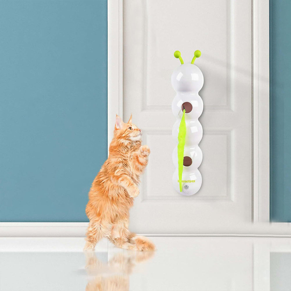 Interactive Rechargeable Motion-Activated Cat Toy with Fluffy Tail & Sound